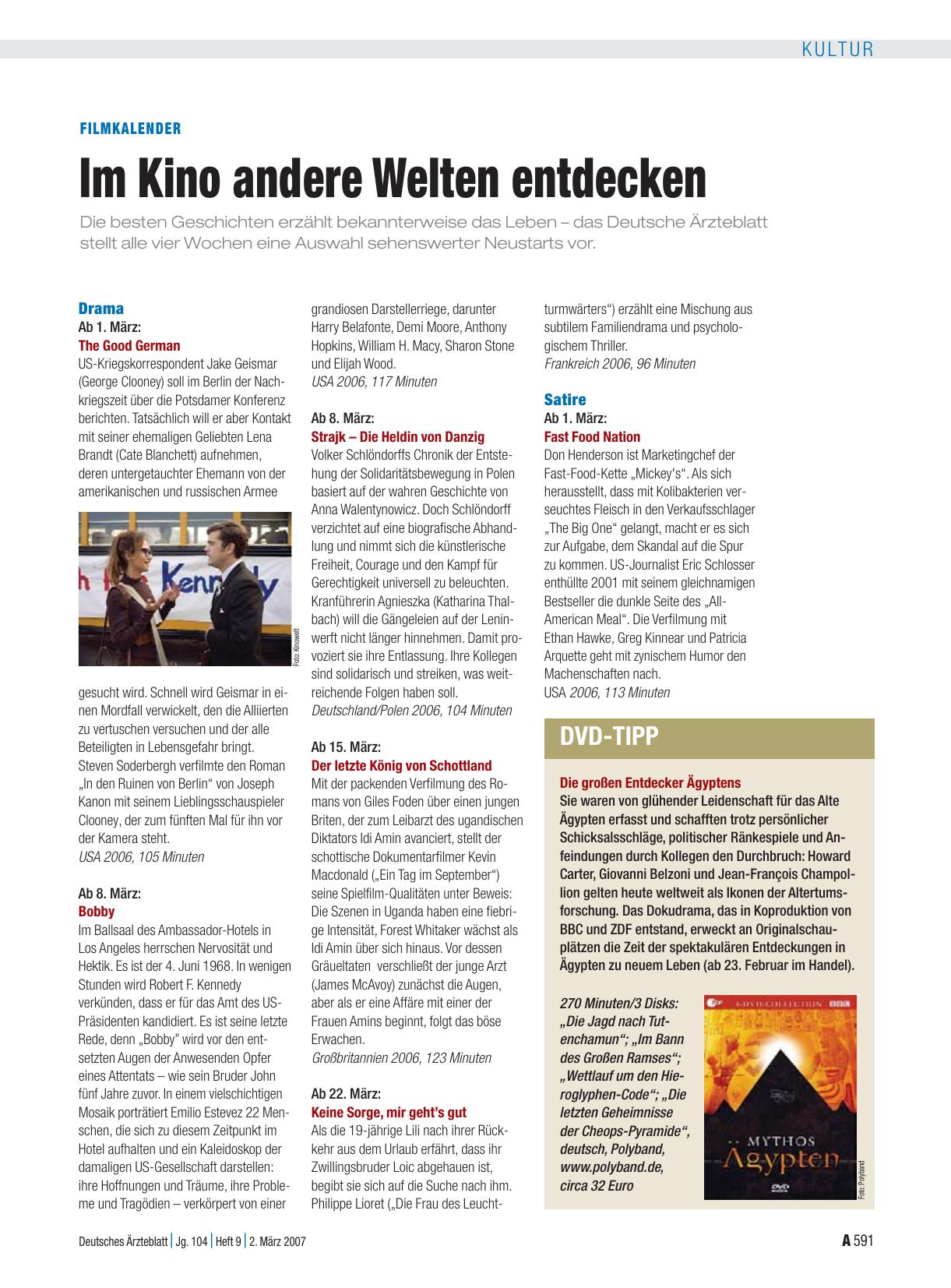 Vorschauseite 1: Filmkalender: Im Kino andere Welten entdecken