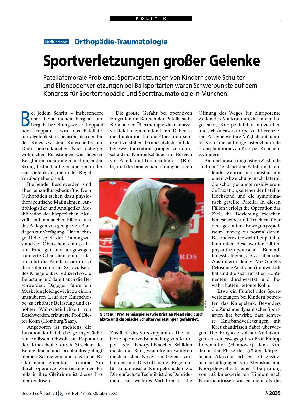Vorschauseite 1: Orthopädie-Traumatologie: Sportverletzungen großer Gelenke
