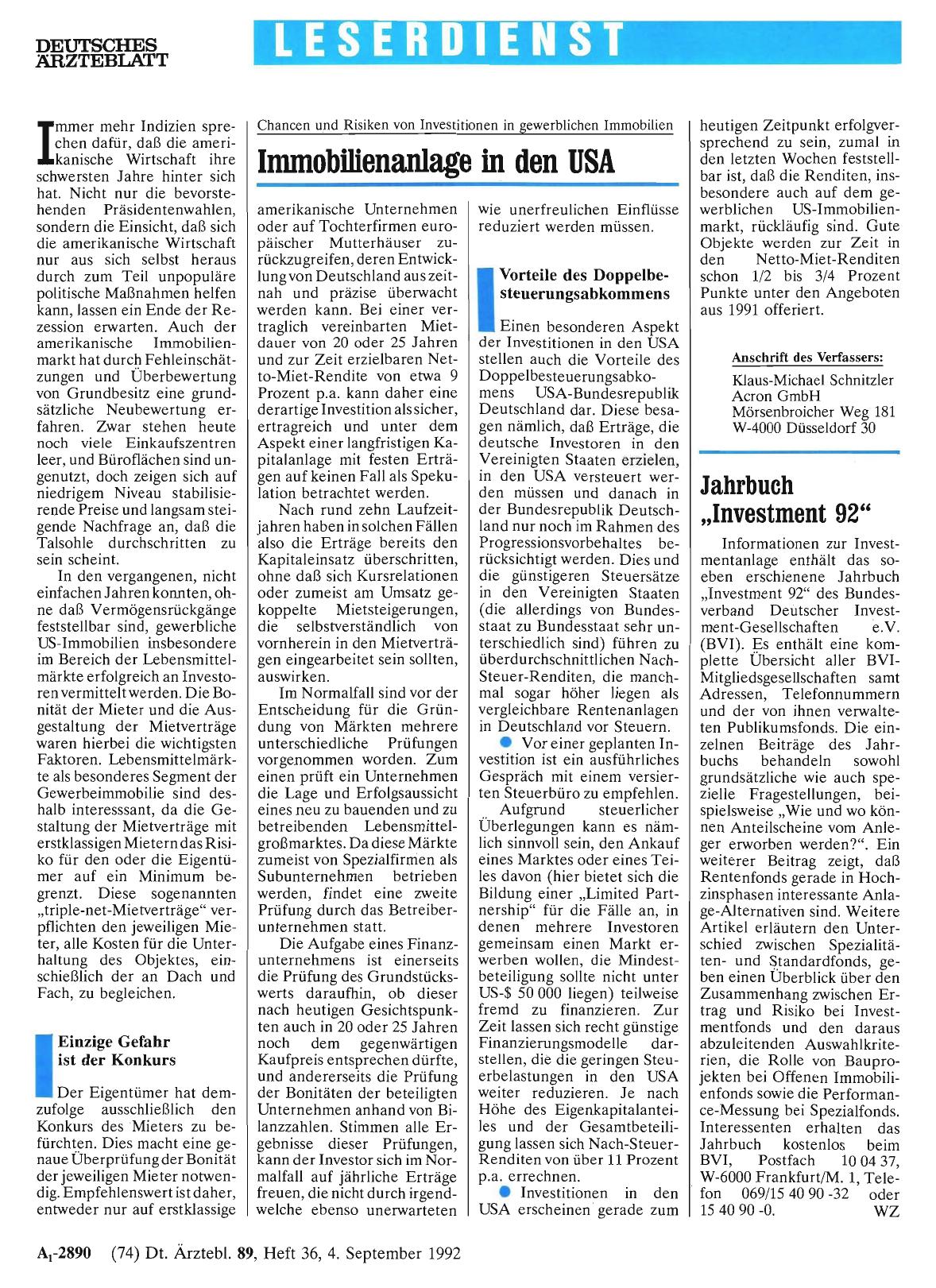 Vorschauseite 1: Chancen und Risiken von Investitionen in gewerblichen Immobilien: Immobilienanlage in den USA