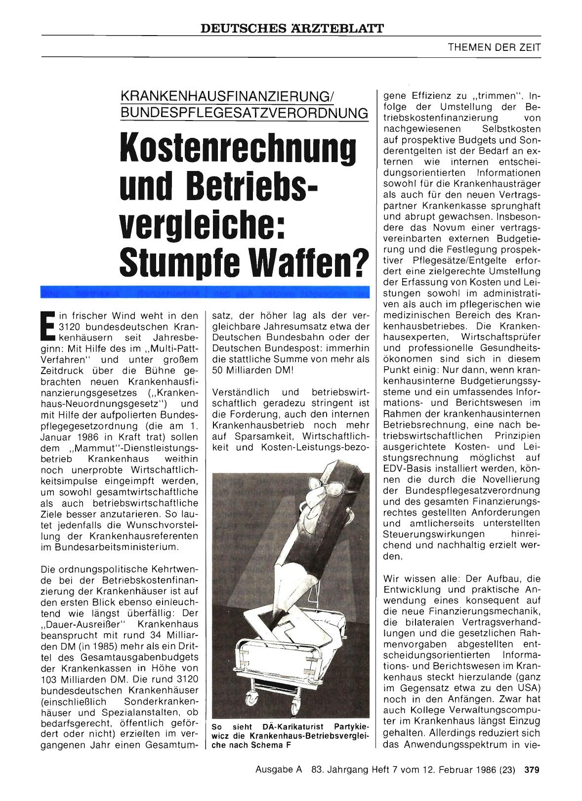 Vorschauseite 1: Kostenrechnung und Betriebsvergleiche: Stumpfe Waffen?