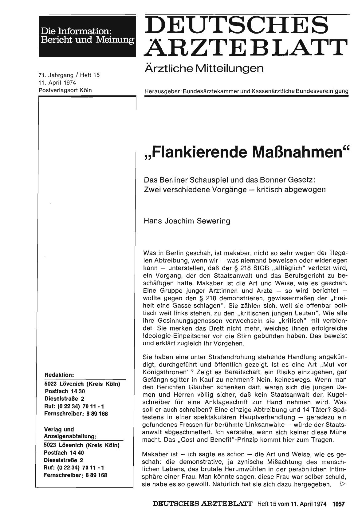 Vorschauseite 1: „Flankierende Maßnahmen“