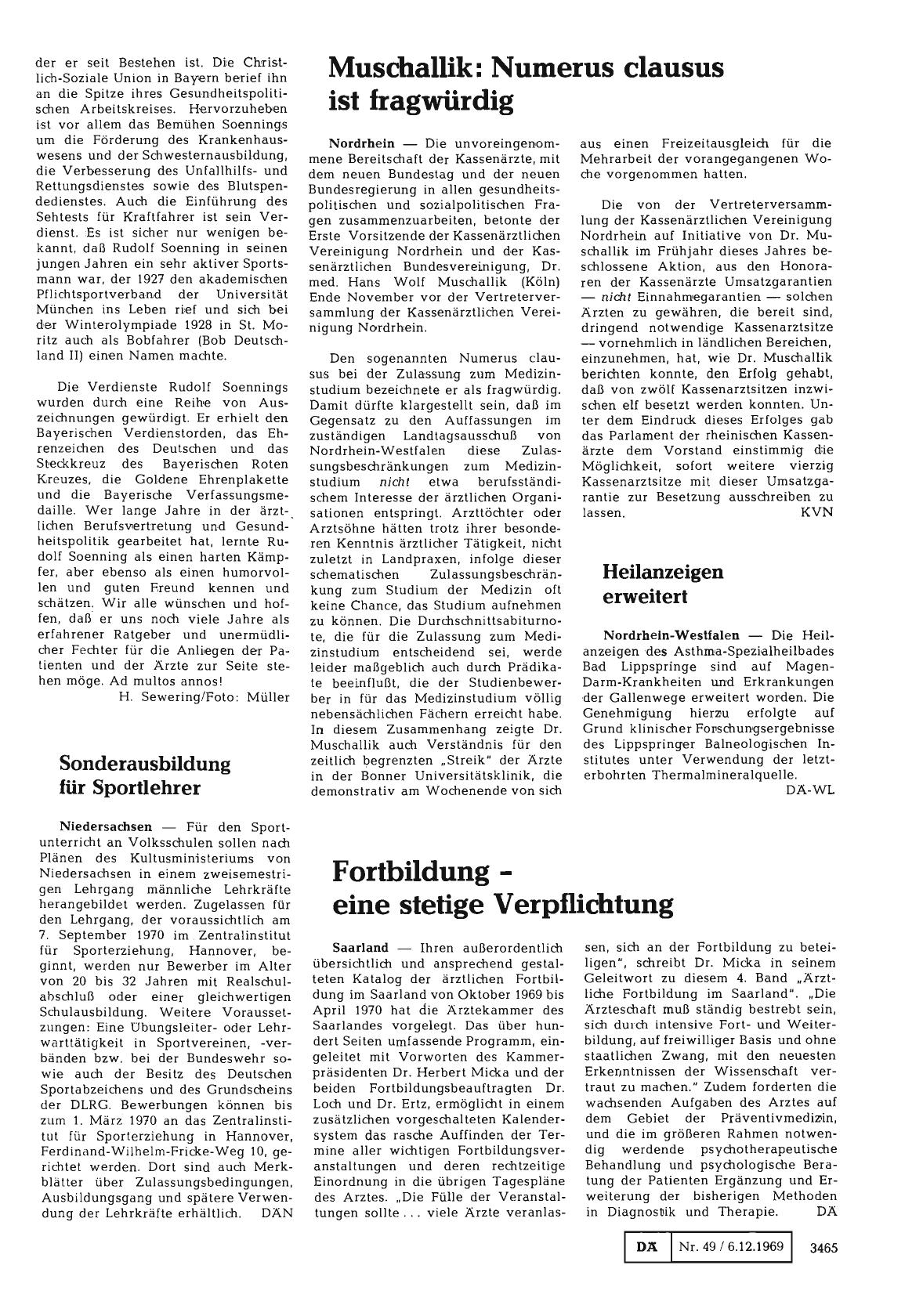 Vorschauseite 1: Muschallik: Numerus clausus ist fragwürdig