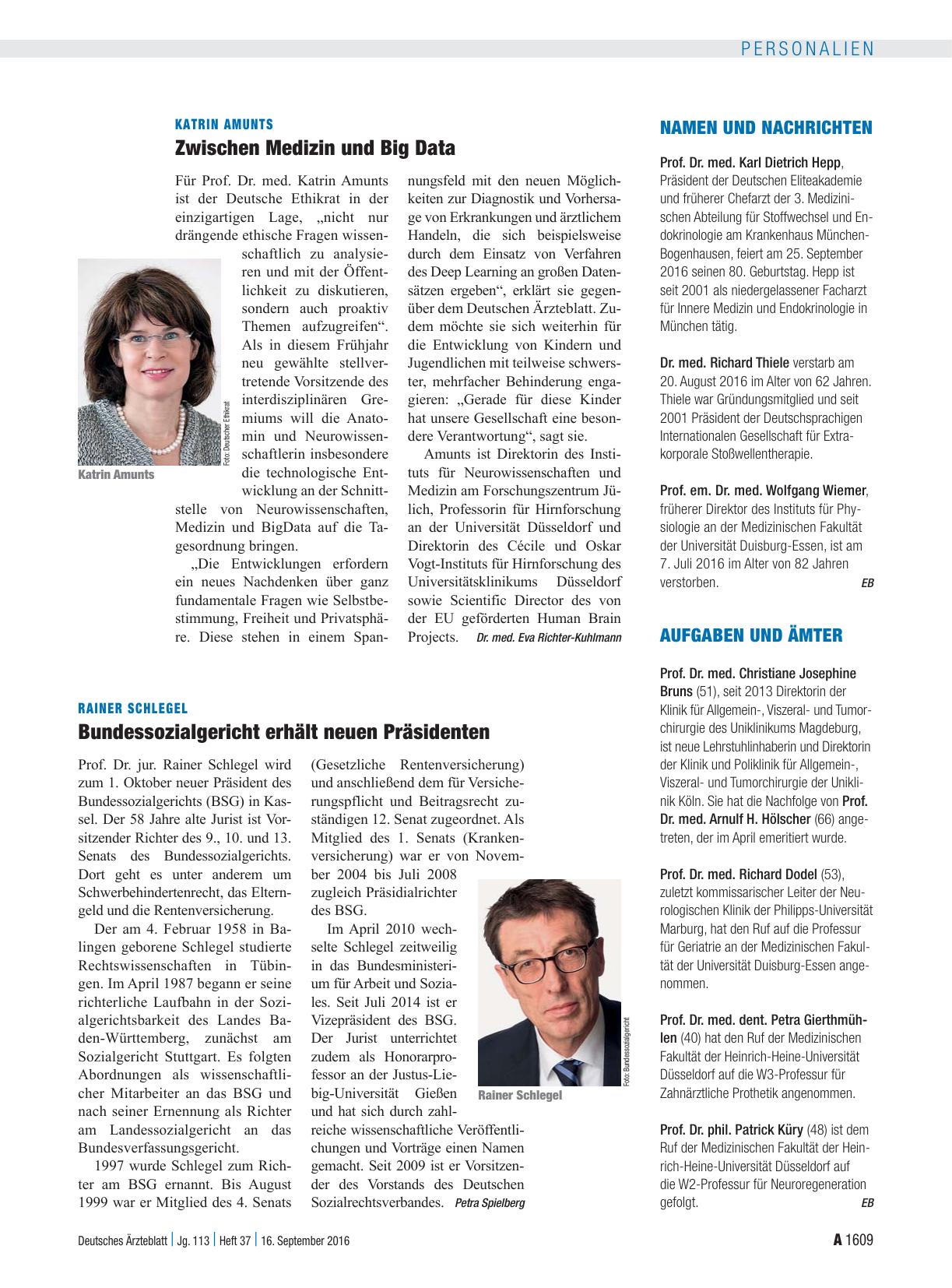 Vorschauseite 1: Namen und Nachrichten