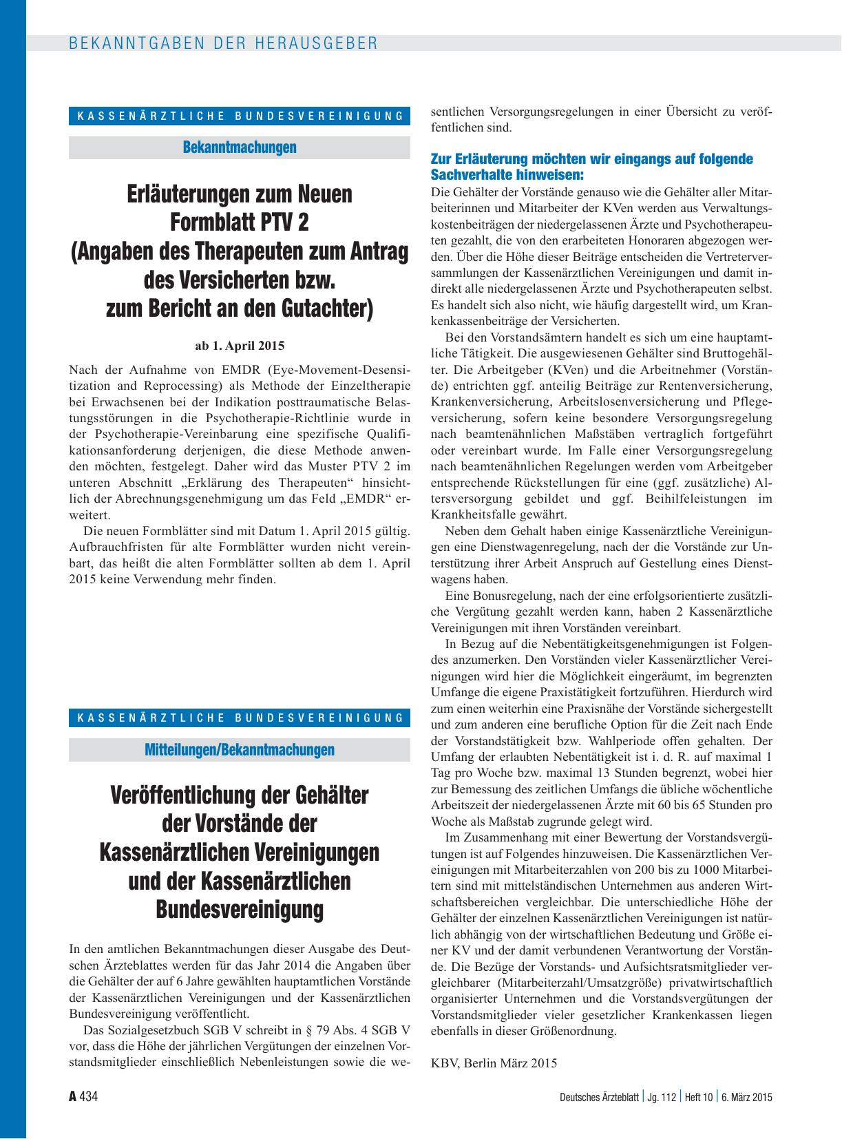 Vorschauseite 1: Erläuterungen zum Neuen Formblatt PTV 2 (Angaben des Therapeuten zum Antrag des Versicherten bzw. zum Bericht an den Gutachter)