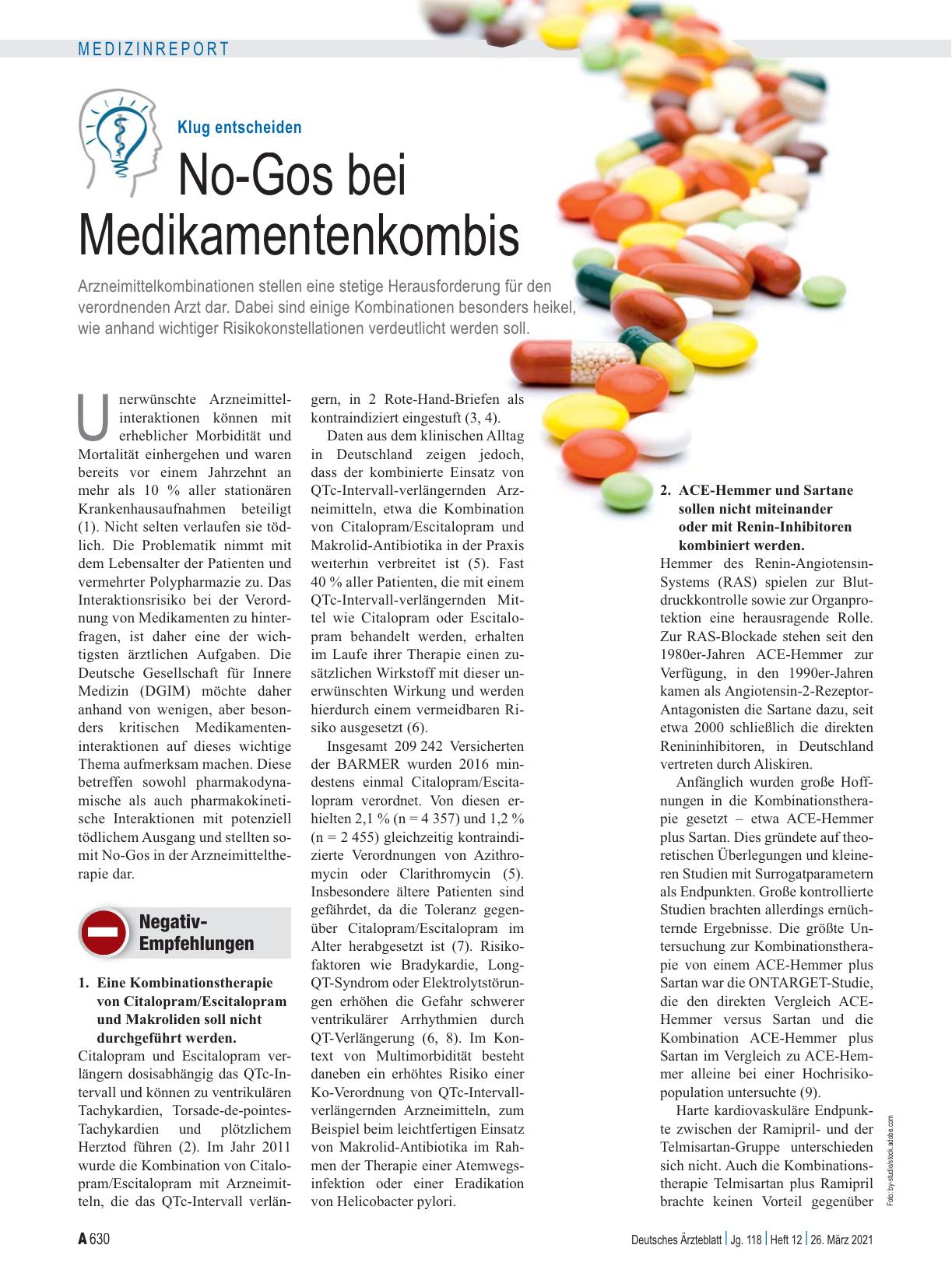 Vorschauseite 1: Klug entscheiden: No-Gos bei Medikamentenkombis