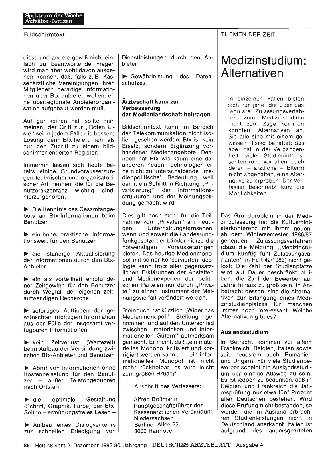 Vorschauseite 1: Medizinstudium: Alternativen
