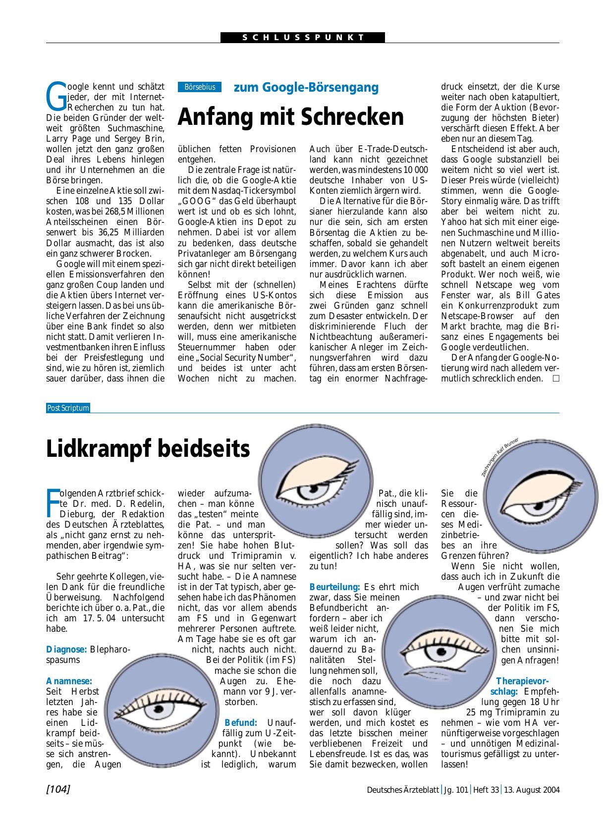 Vorschauseite 1: Lidkrampf beidseits