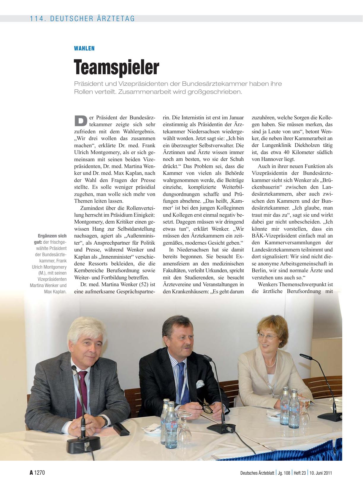 Vorschauseite 1: Wahlen: Teamspieler