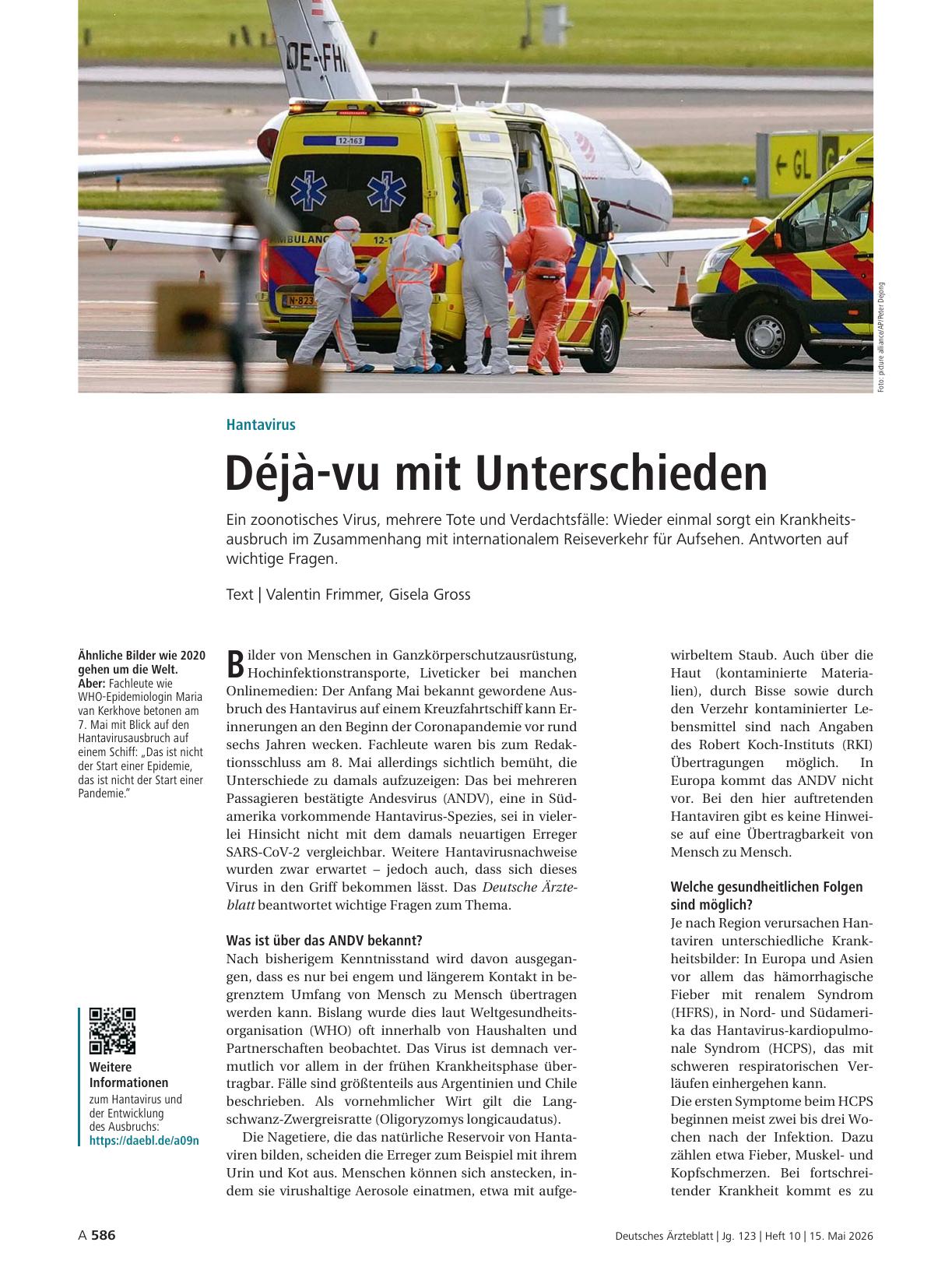 Vorschauseite 1: Hantavirus: Déjà-vu mit Unterschieden