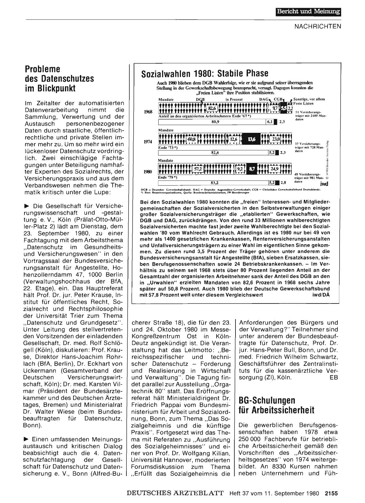 Vorschauseite 1: BG-Schulungen für Arbeitssicherheit
