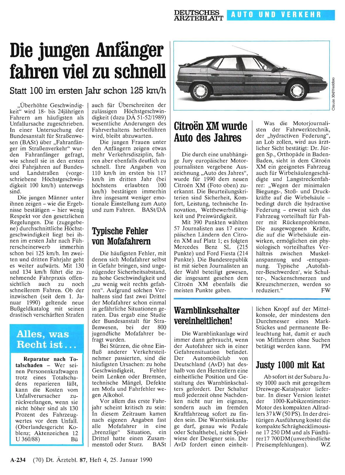Vorschauseite 1: Citroen XM wurde Auto des Jahres