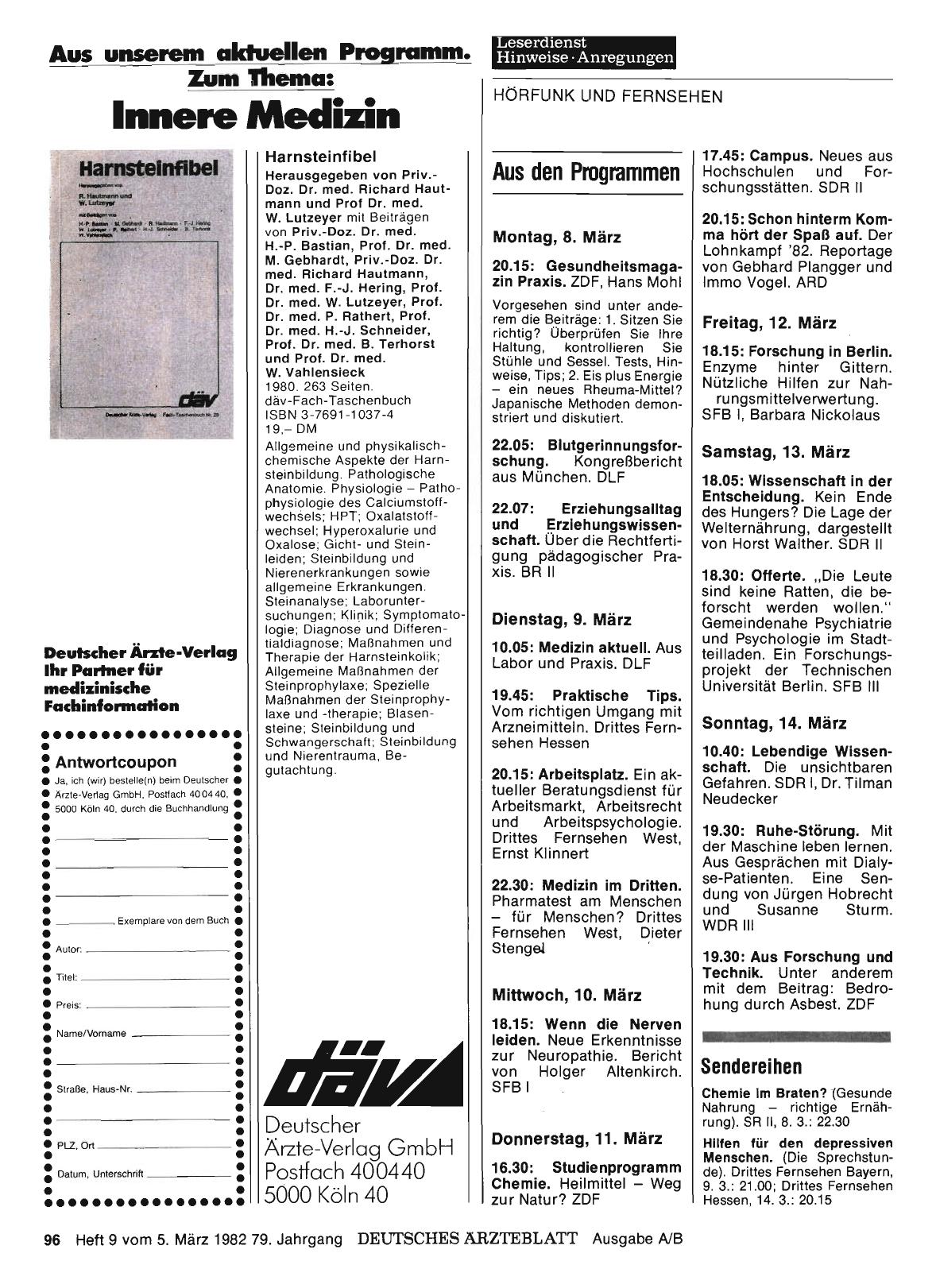 Vorschauseite 1: Aus den Programmen