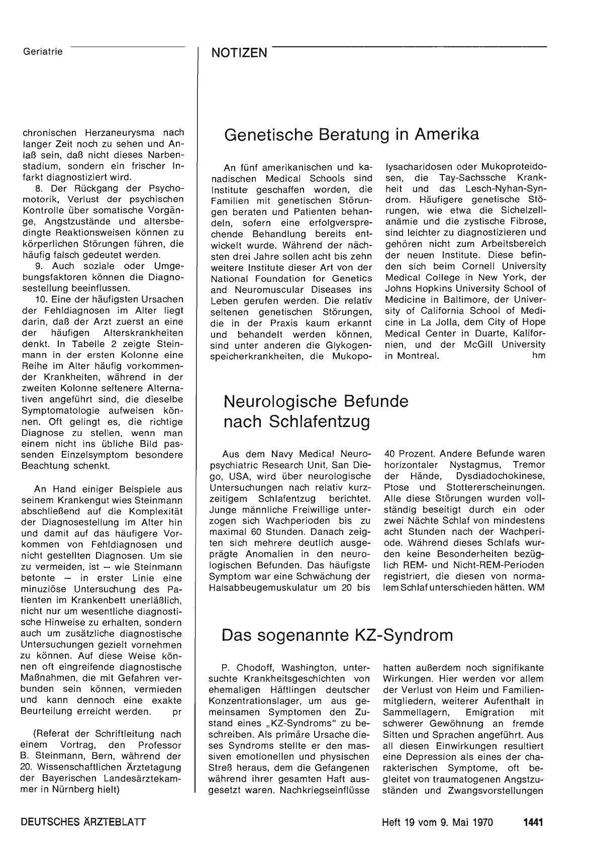 Vorschauseite 1: Das sogenannte KZ-Syndrom