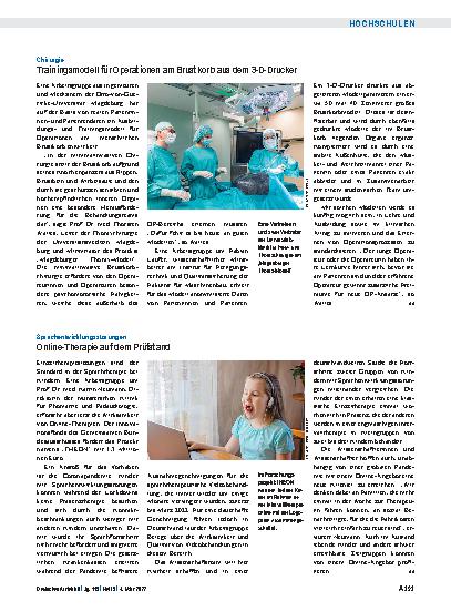 Vorschauseite 1: Chirurgie: Trainingsmodell für Operationen am Brustkorb aus dem 3-D-Drucker