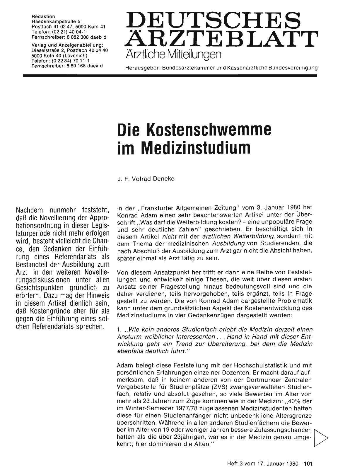 Vorschauseite 1: Die Kostenschwemme im Medizinstudium