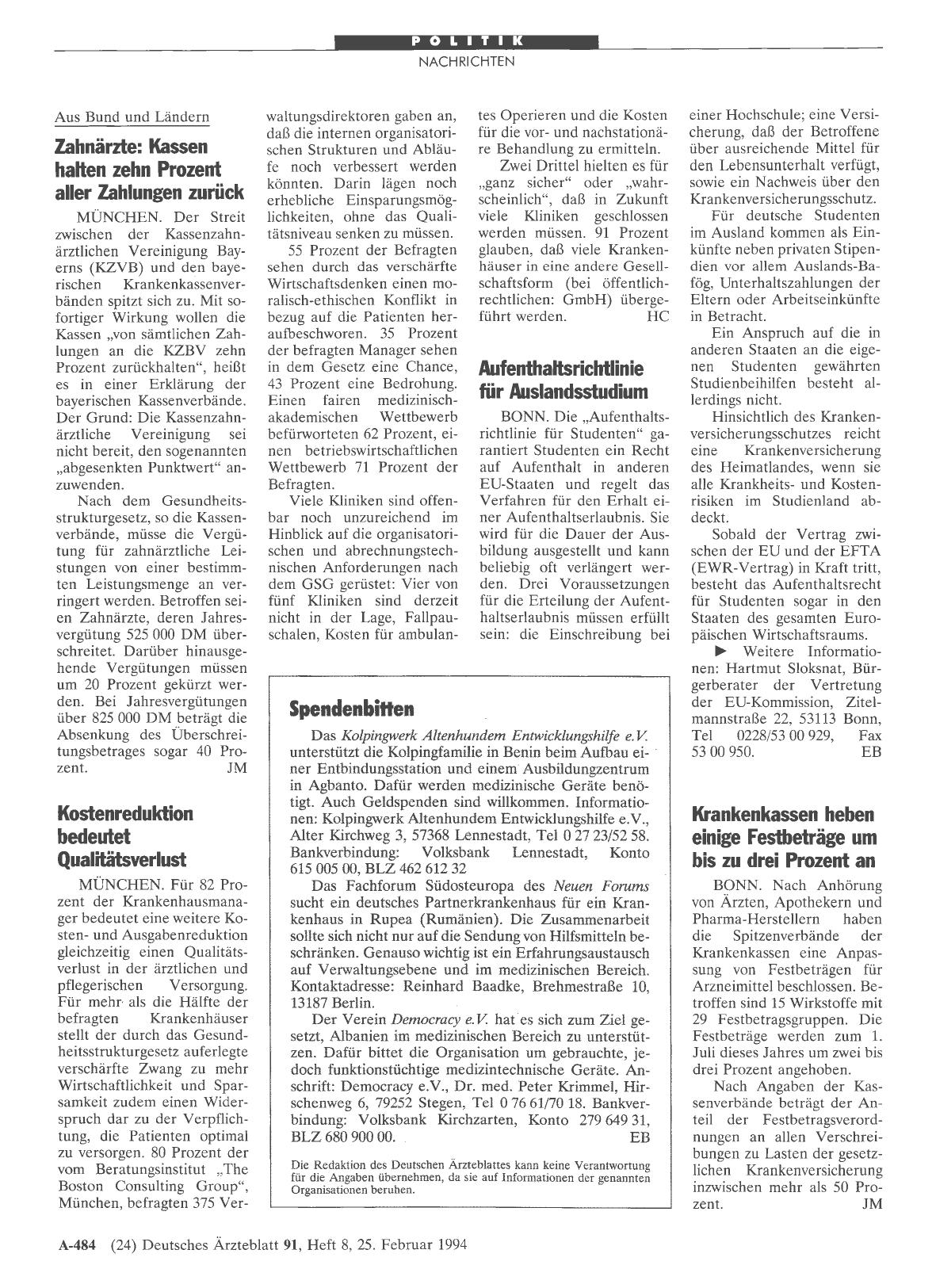 Vorschauseite 1: Zahnärzte: Kassen haHen zehn Prozent aller Zahlungen zurück