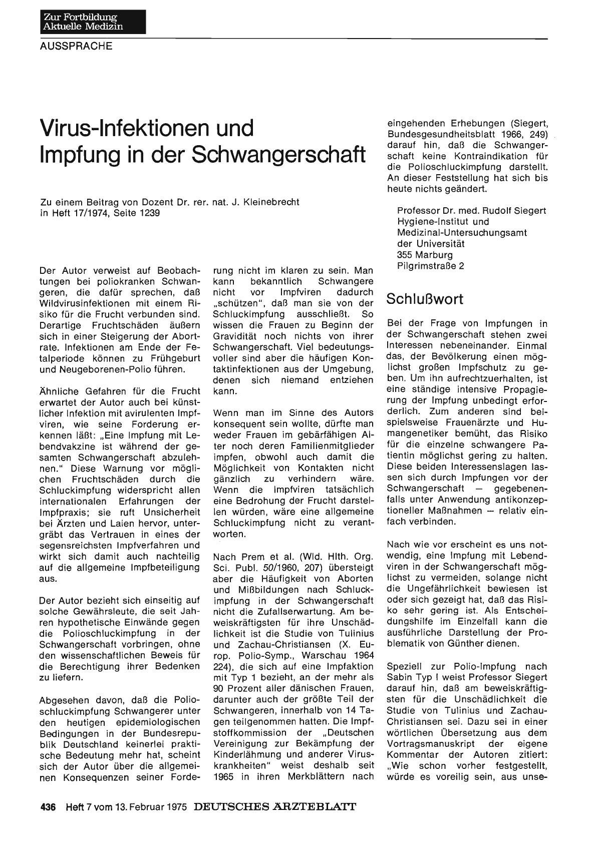 Vorschauseite 1: Virus-Infektionen und Impfung in der Schwangerschaft