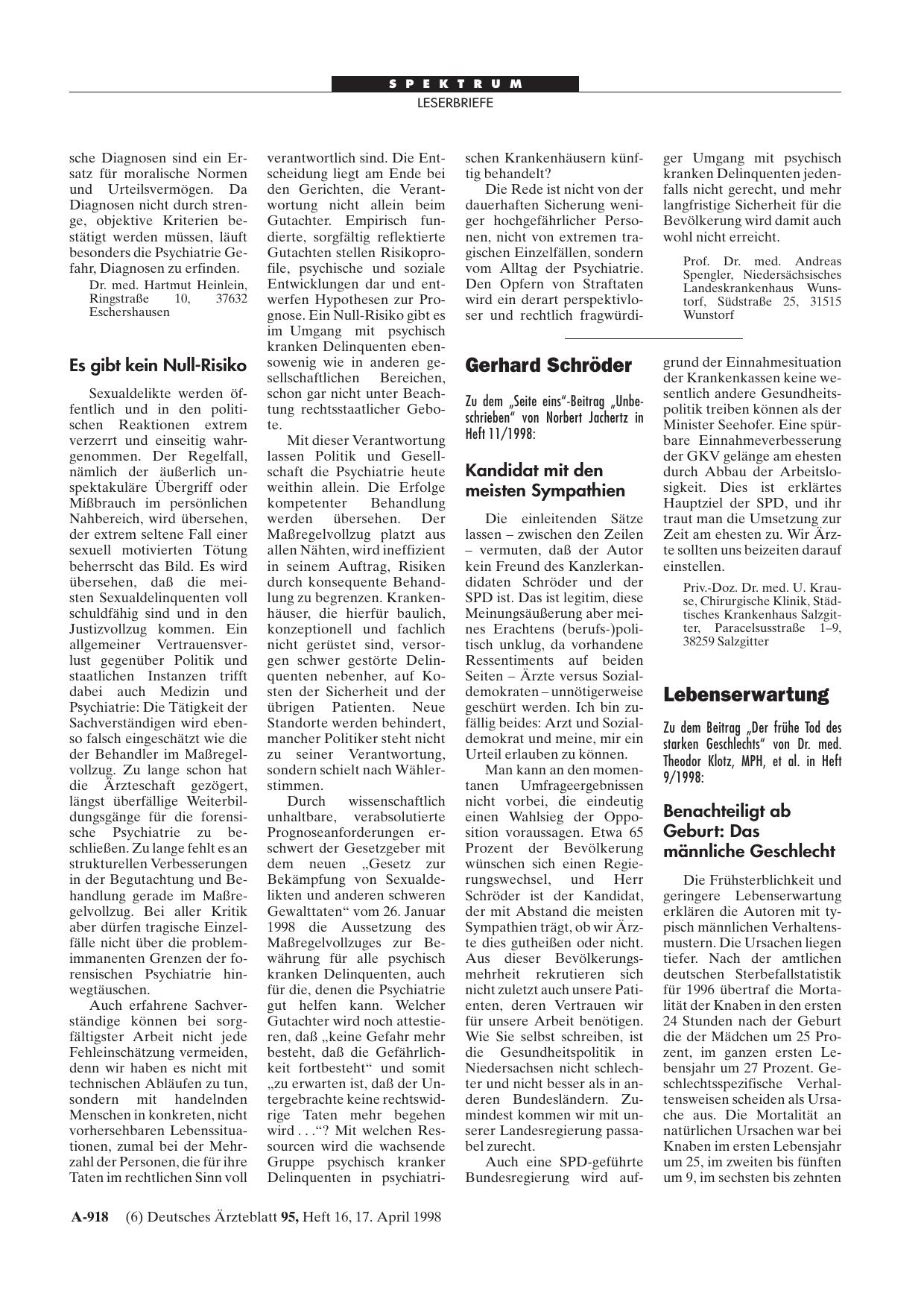 Vorschauseite 1: Lebenserwartung – Benachteiligt ab Geburt: Das männliche Geschlecht