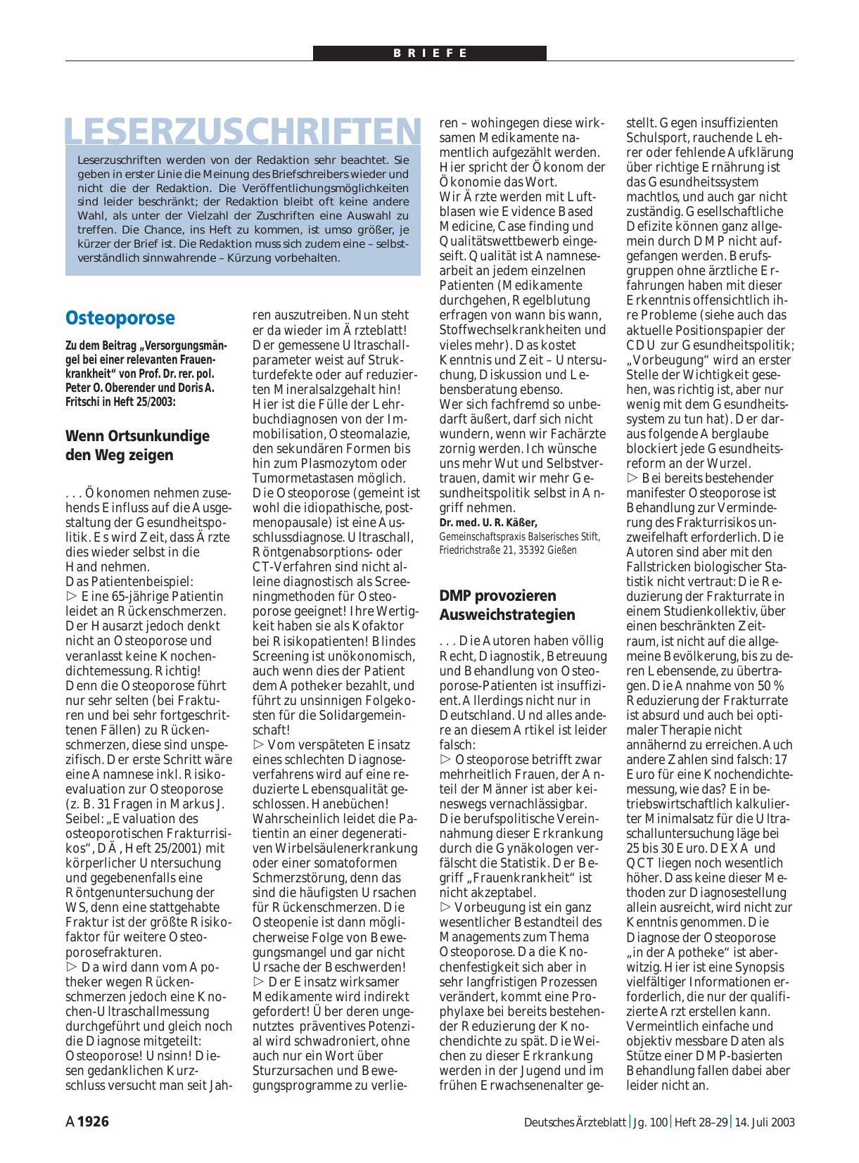 Vorschauseite 1: Osteoporose: Wenn Ortsunkundige den Weg zeigen