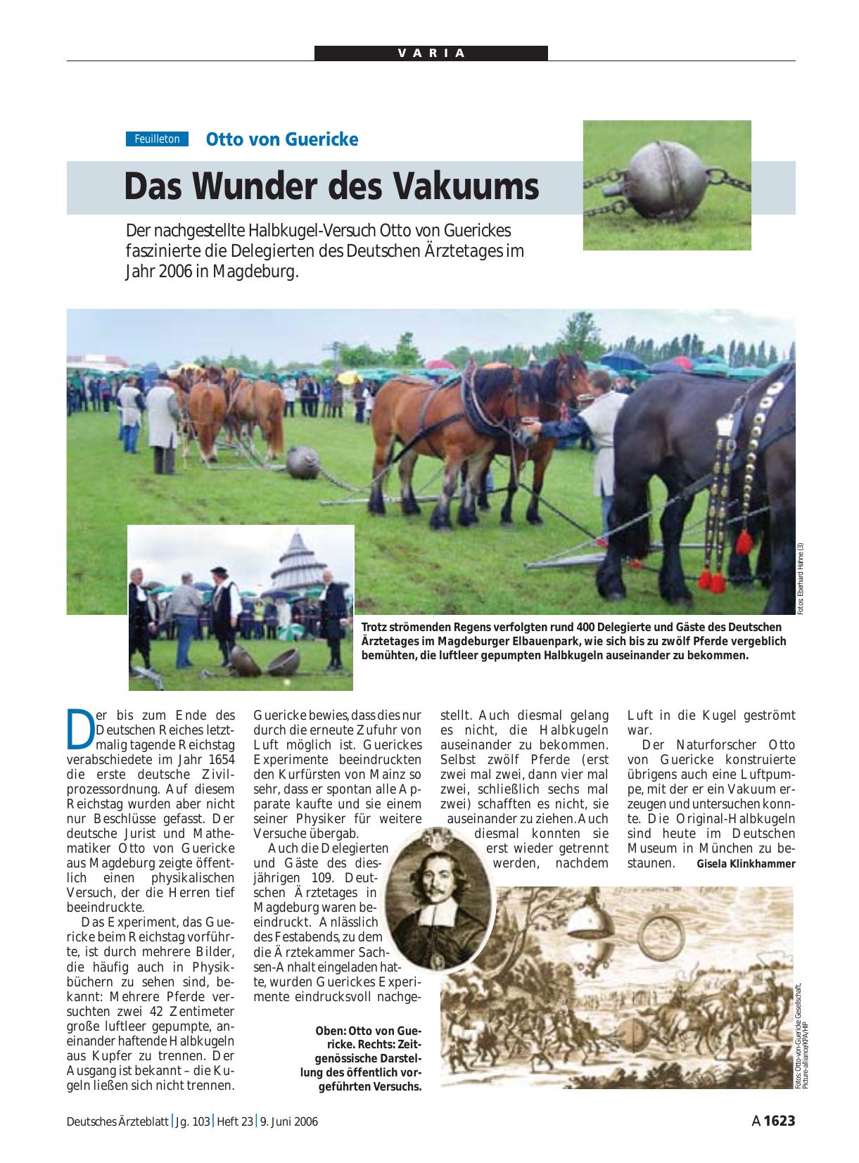 Vorschauseite 1: Otto von Guericke: Das Wunder des Vakuums