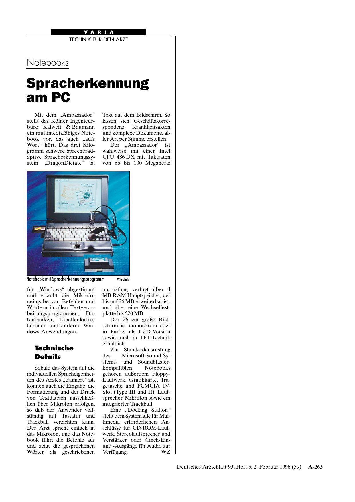 Vorschauseite 1: Notebooks: Spracherkennung am PC