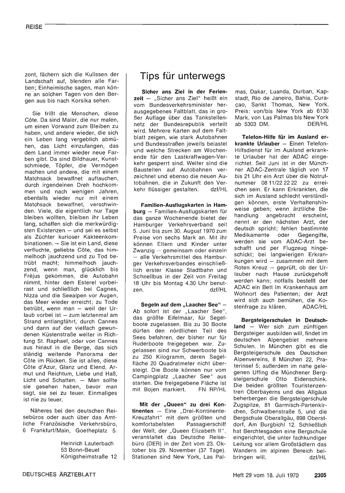 Vorschauseite 1: Tips für unterwegs