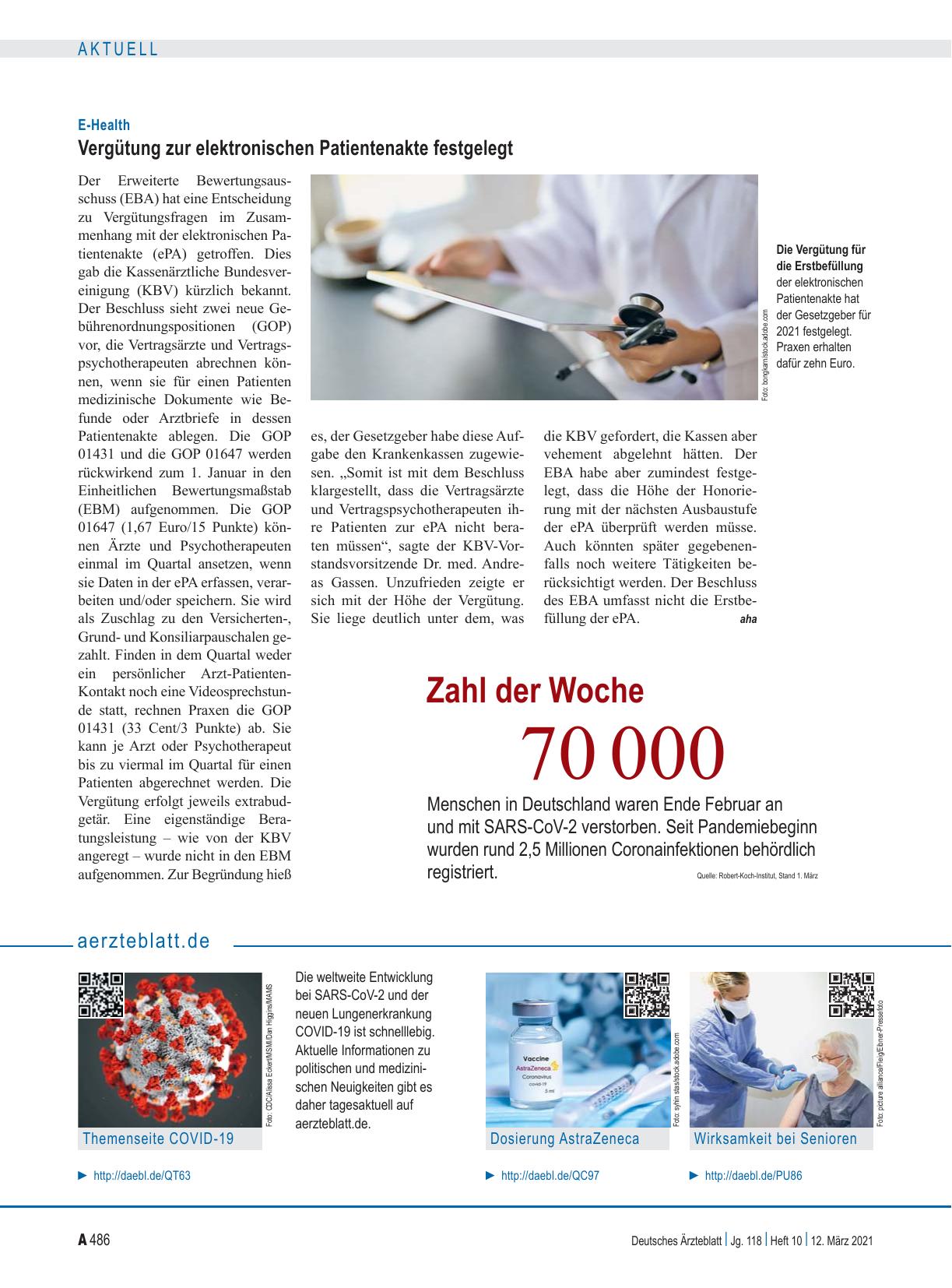 Vorschauseite 1: aerzteblatt. de