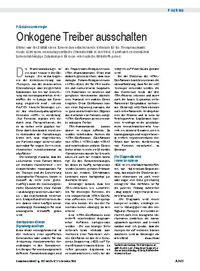 Vorschauseite 1: Präzisionsonkologie: Onkogene Treiber ausschalten