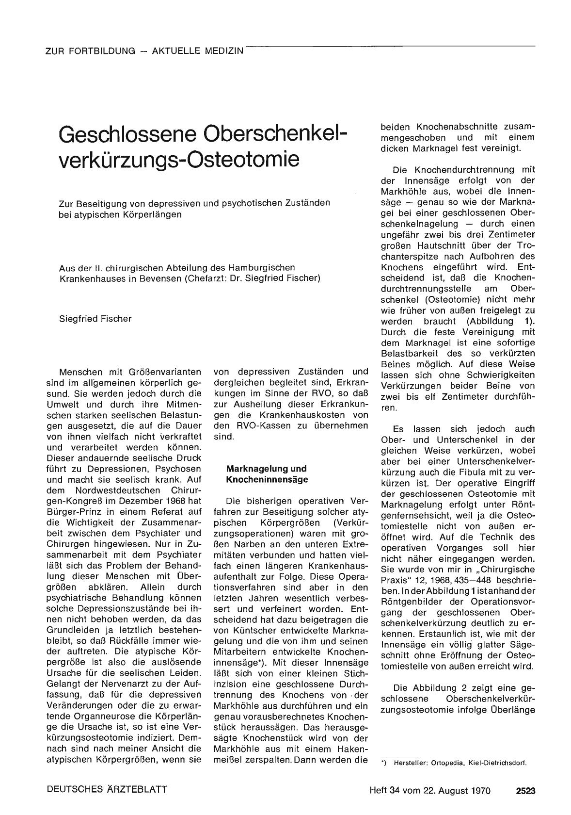 Vorschauseite 1: Geschlossene Oberschenkelverkürzungs-Osteotomie