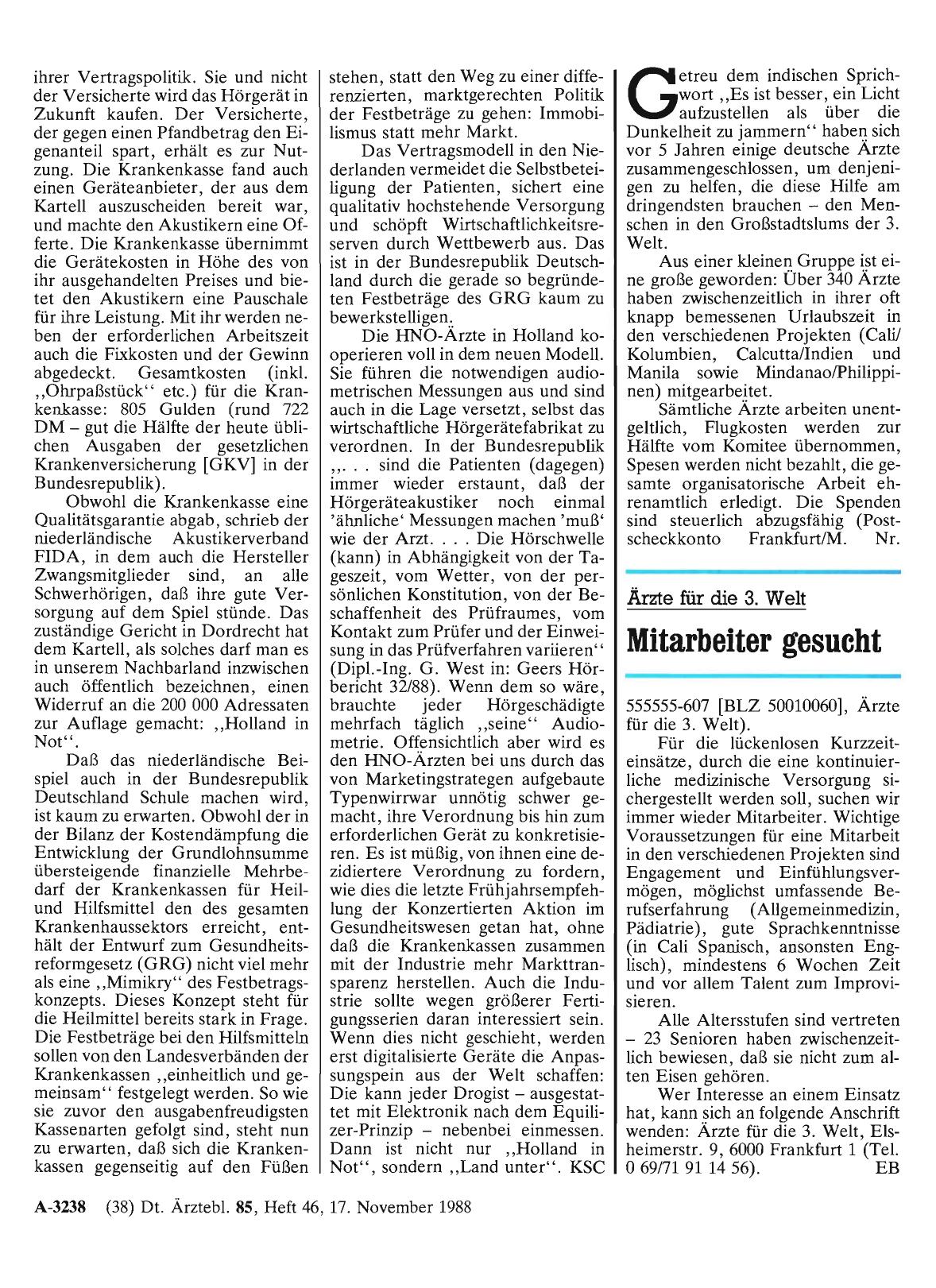 Vorschauseite 1: Ärzte für die 3. Welt: Mitarbeiter gesucht