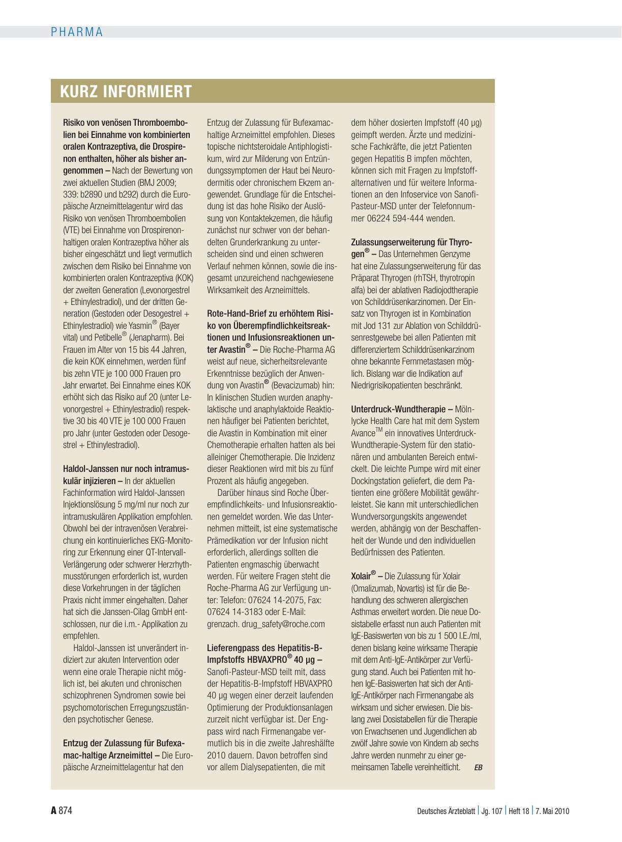 Vorschauseite 1: Kurz informiert