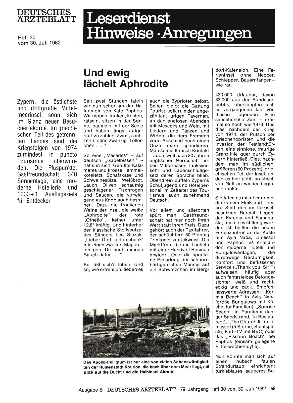 Vorschauseite 1: Und ewig lächelt Aphrodite