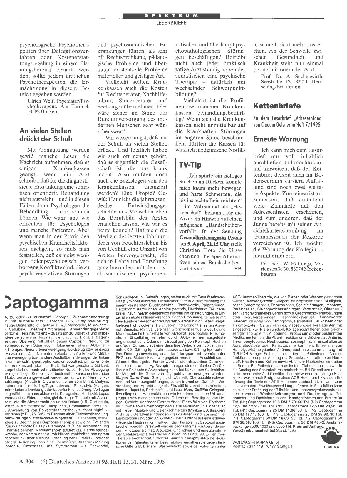 Vorschauseite 1: Kettenbriefe: Erneute Warnung