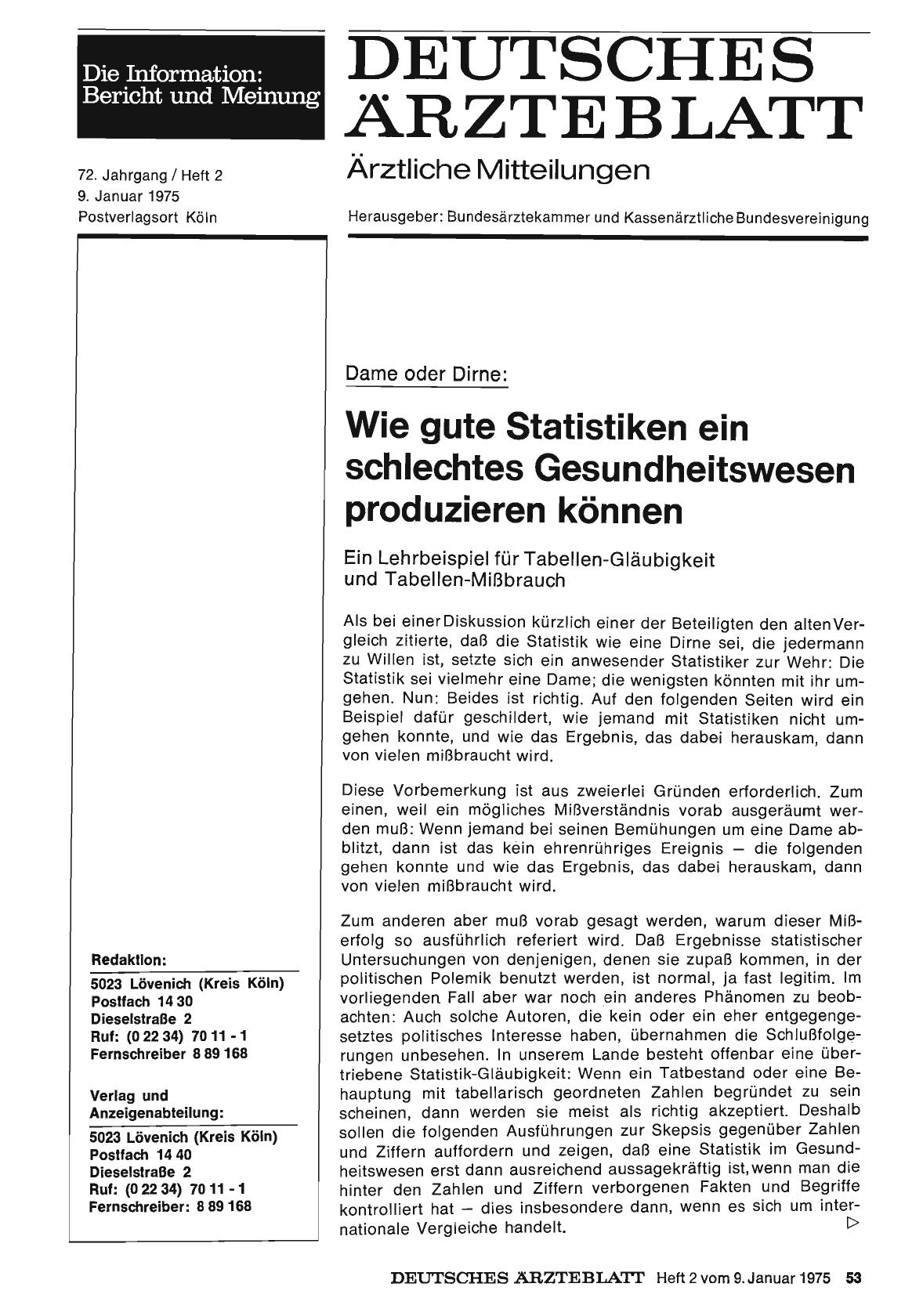 Vorschauseite 1: Dame oder Dirne: Wie gute Statistiken ein schlechtes Gesundheitswesen produzieren können