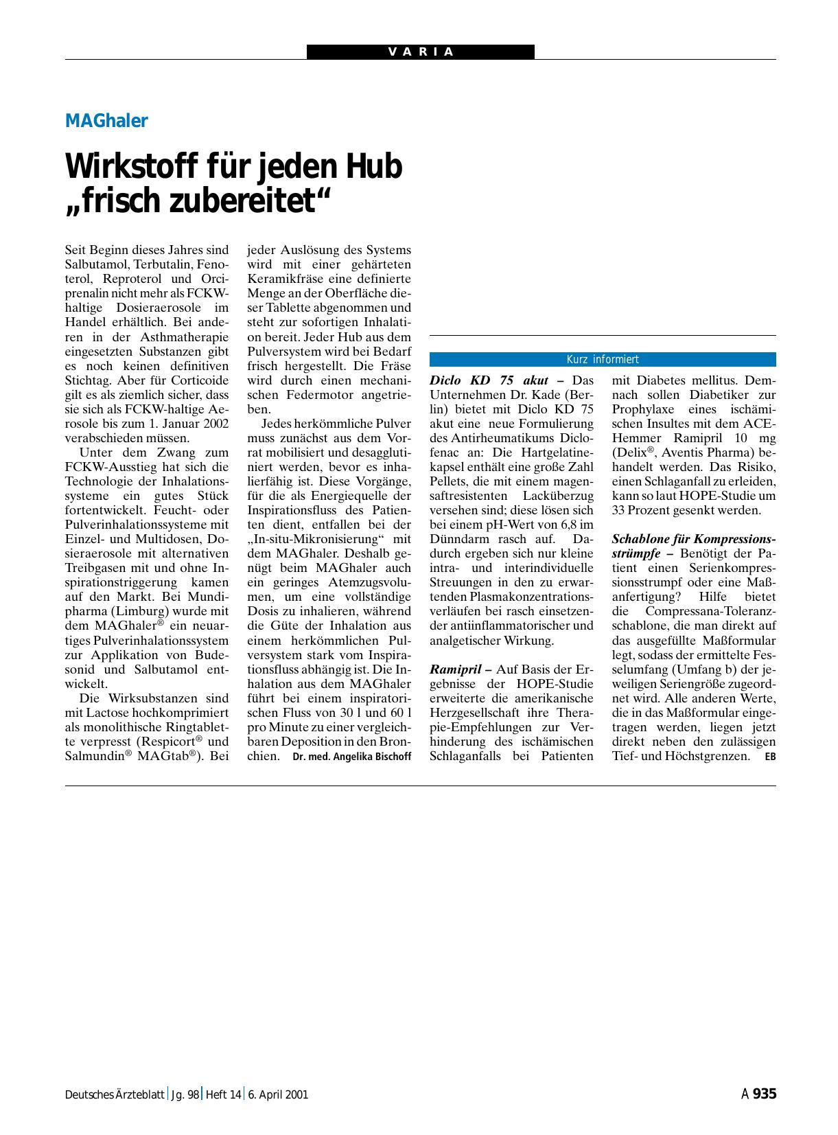 Vorschauseite 1: MAGhaler: Wirkstoff für jeden Hub „frisch zubereitet“
