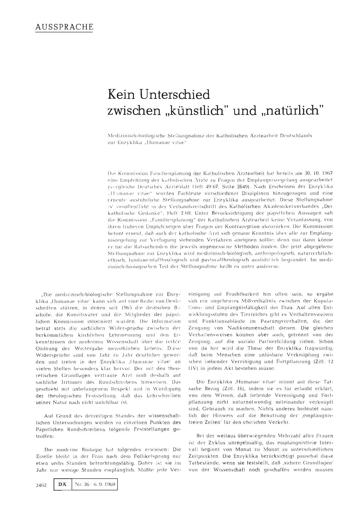 Vorschauseite 1: Kein Unterschied zwischen „künstlich" und „natürlich"