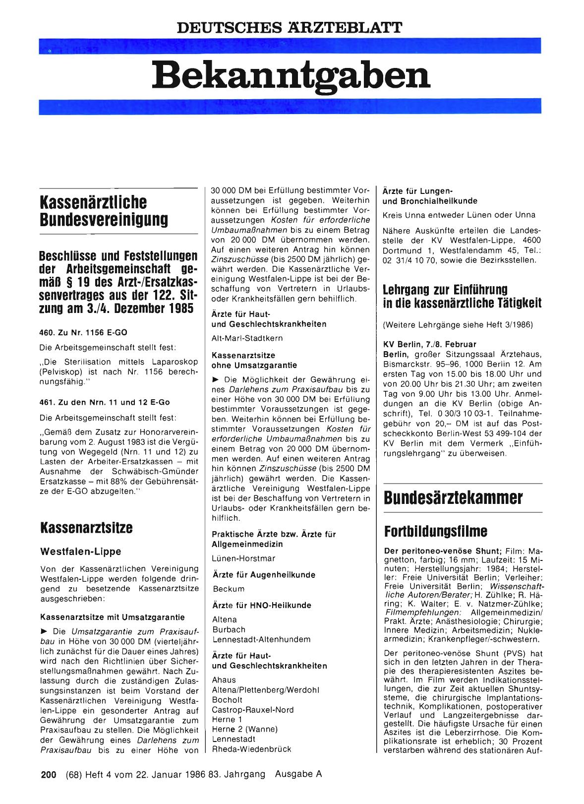 Vorschauseite 1: Lehrgang zur Einführung in die kassenärztliche Tätigkeit
