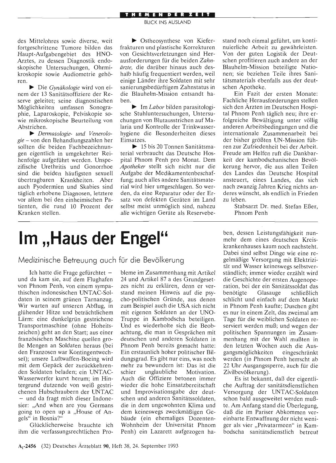 Vorschauseite 1: Im „Haus der Engel“: Medizinische Betreuung auch für die Bevölkerung