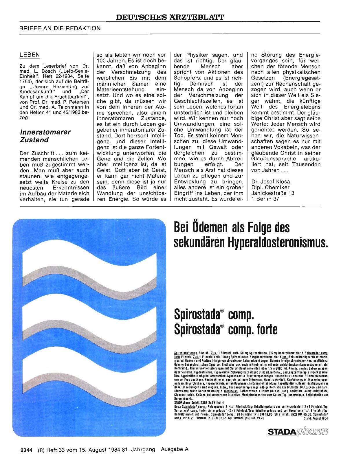 Vorschauseite 1: LEBEN: Inneratomarer Zustand