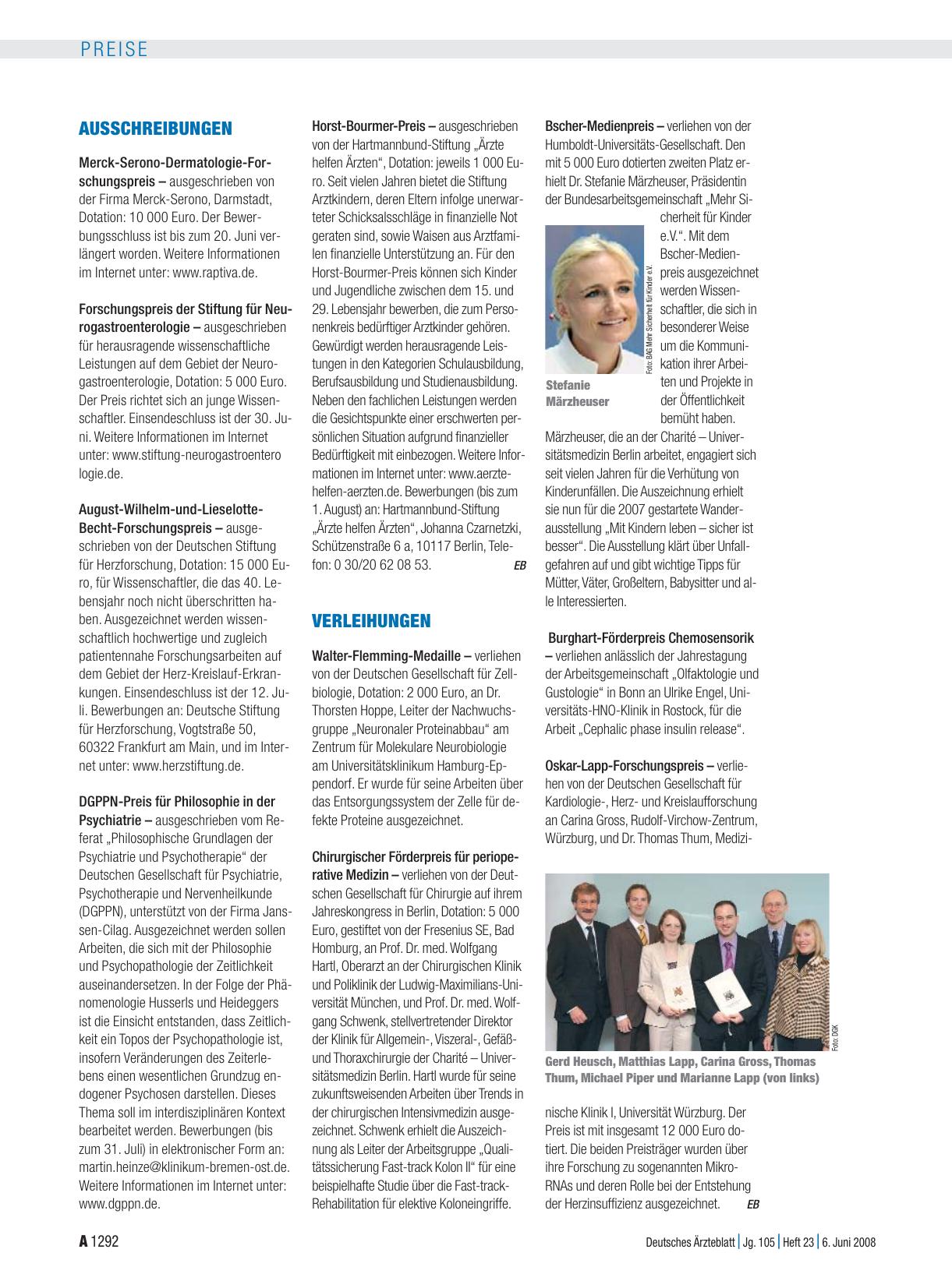 Vorschauseite 1: Ausschreibungen