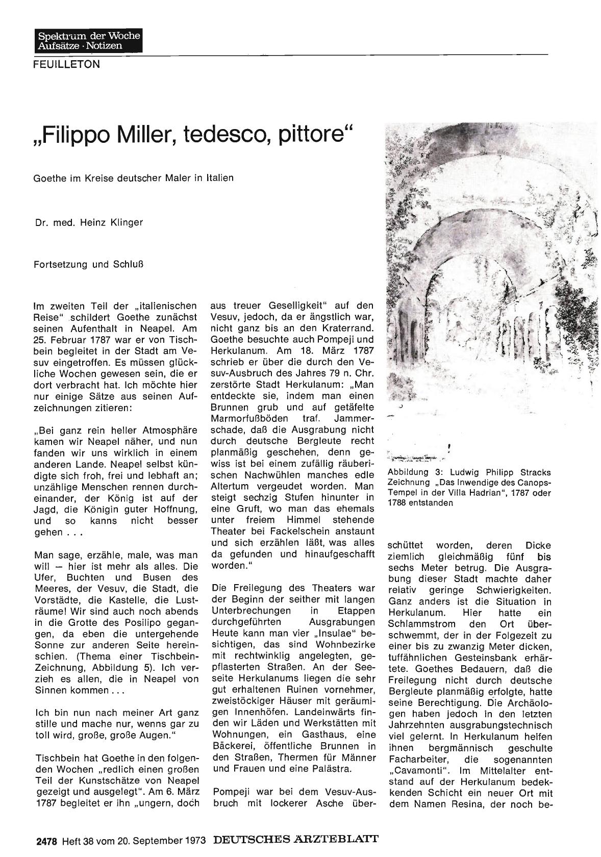 Vorschauseite 1: „Filippo Miller, tedesco, pittore": Goethe im Kreise deutscher Maler in Italien