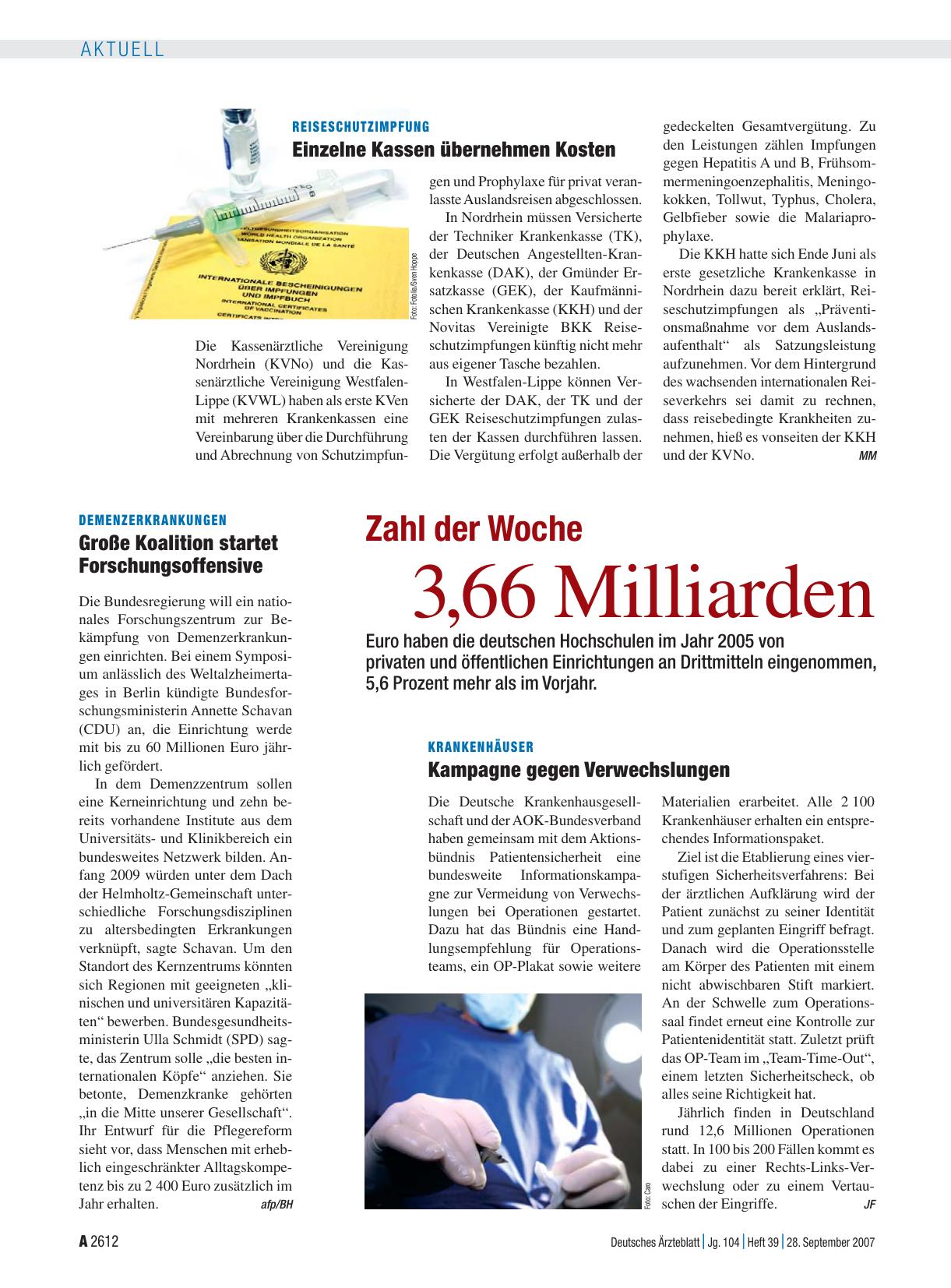 Vorschauseite 1: Reiseschutzimpfung: Einzelne Kassen übernehmen Kosten