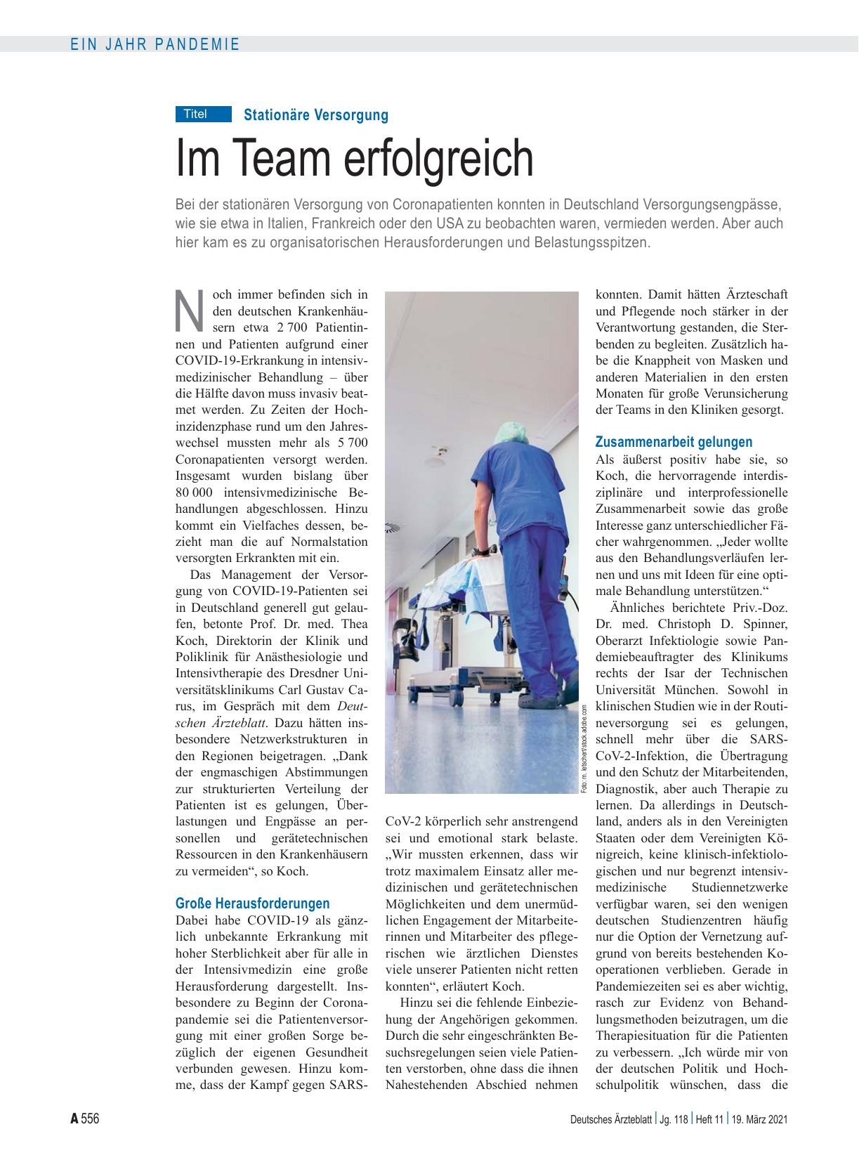 Vorschauseite 1: Stationäre Versorgung: Im Team erfolgreich