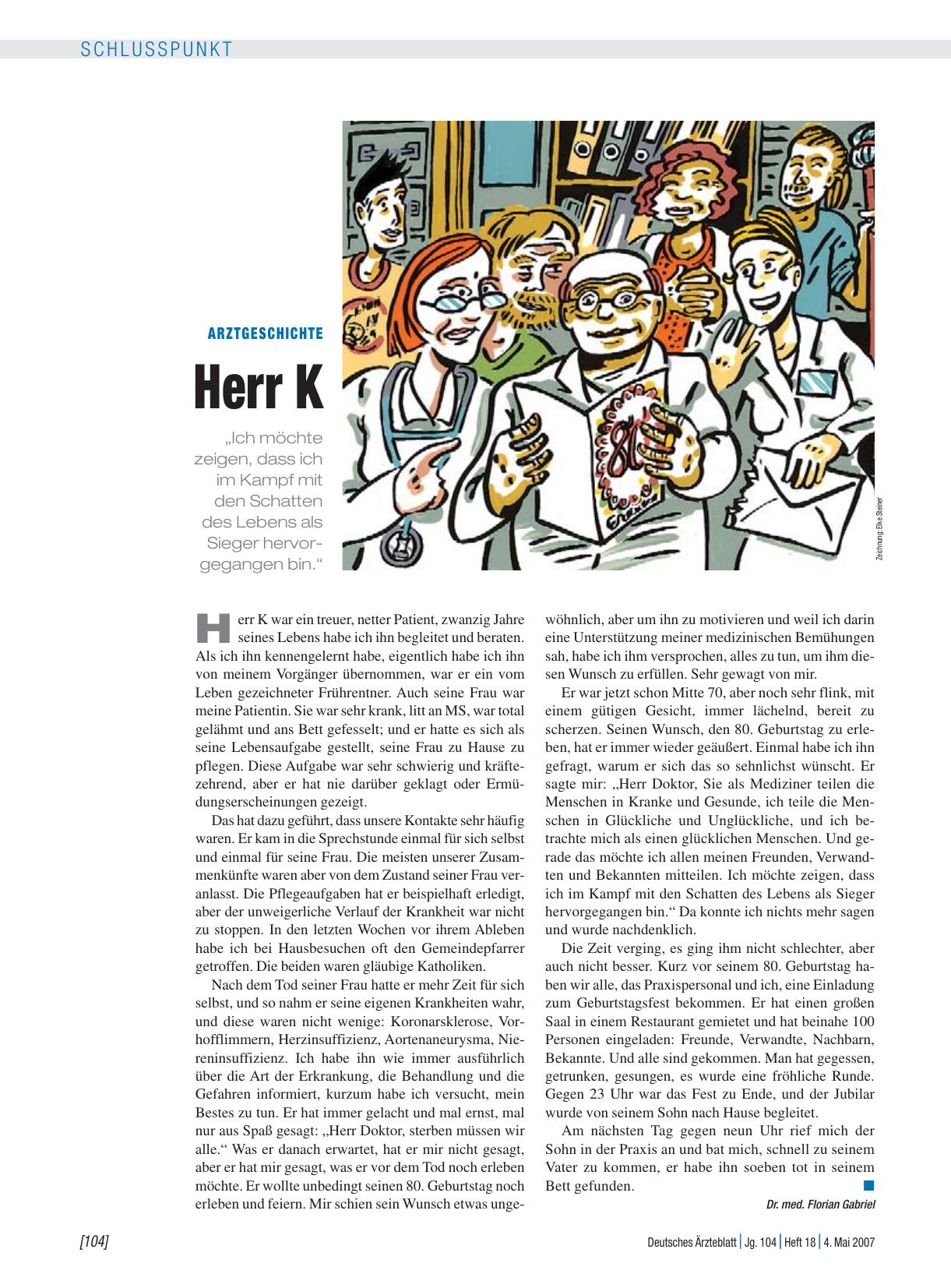 Vorschauseite 1: Arztgeschichte: Herr K