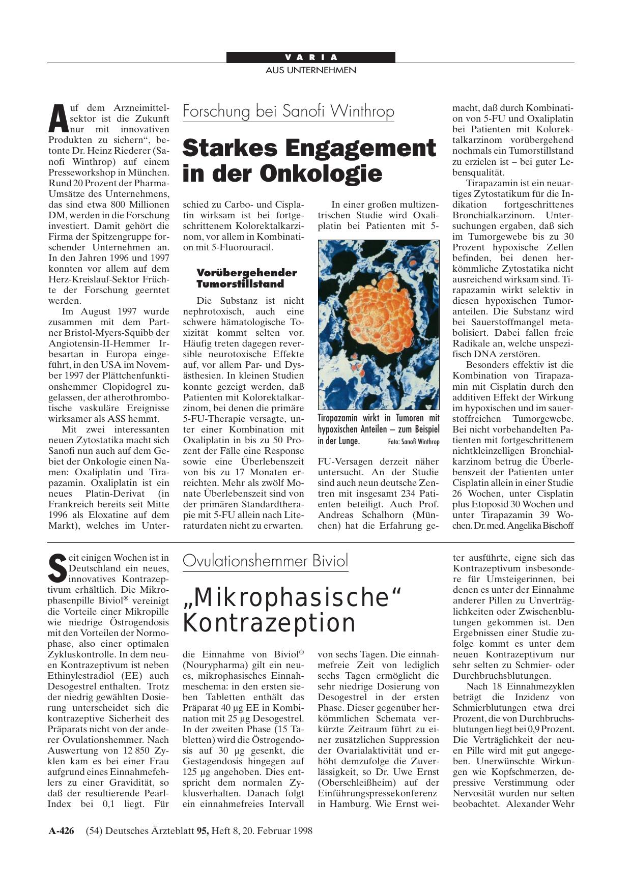 Vorschauseite 1: Ovulationshemmer Biviol: „Mikrophasische“ Kontrazeption