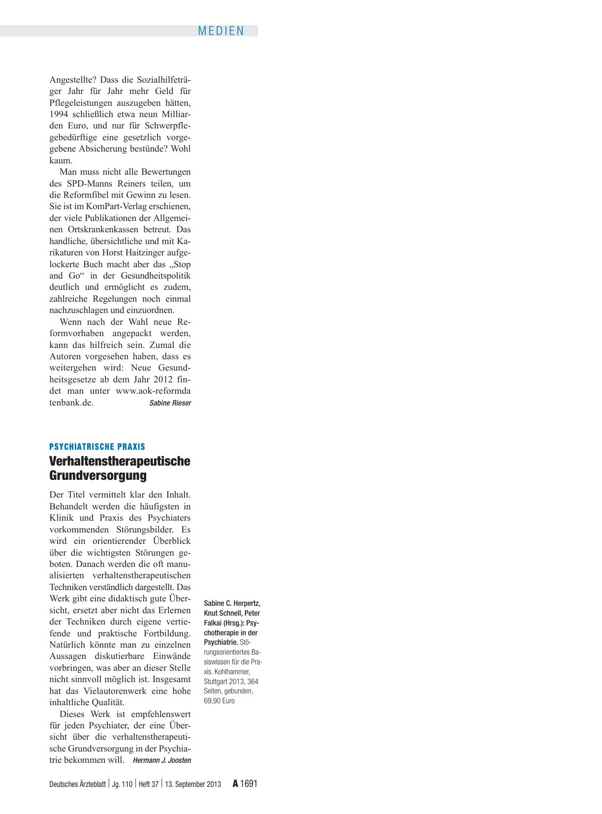 Vorschauseite 1: Psychiatrische Praxis: Verhaltenstherapeutische Grundversorgung