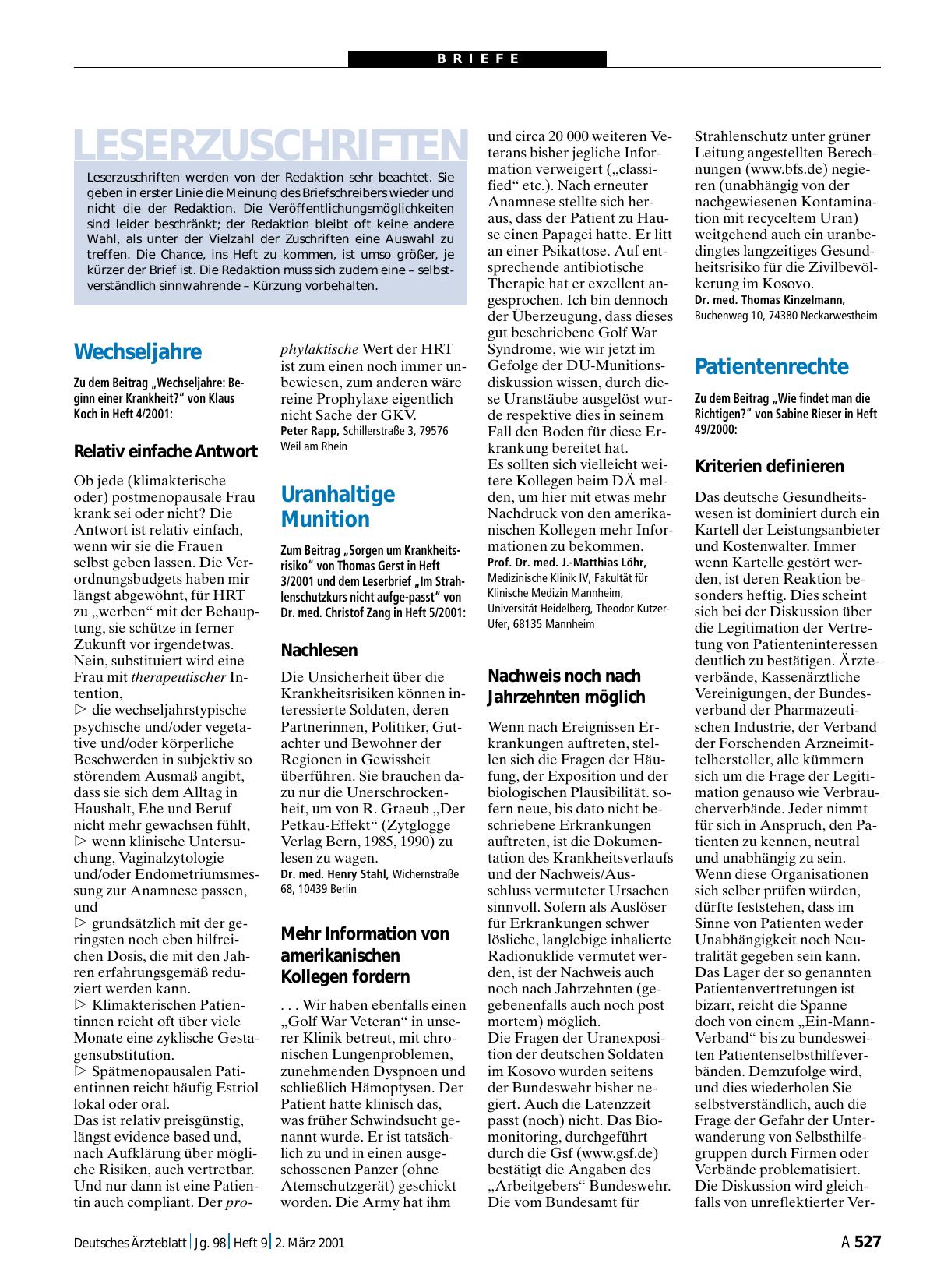 Vorschauseite 1: Patientenrechte: Kriterien definieren