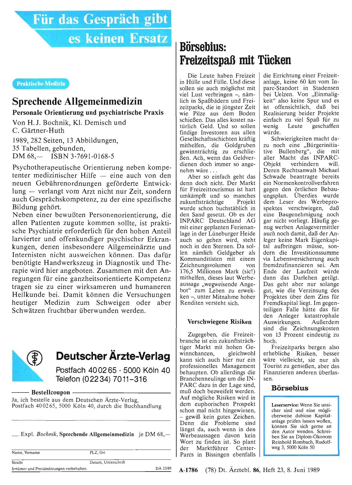 Vorschauseite 1: Börsebius: Freizeitspaß mit Tücken