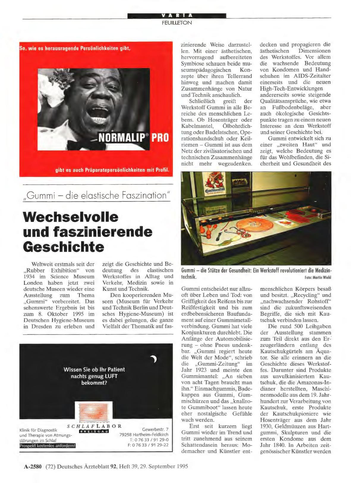Vorschauseite 1: „Gummi – die elastische Faszination“: Wechselvolle und faszinierende Geschichte