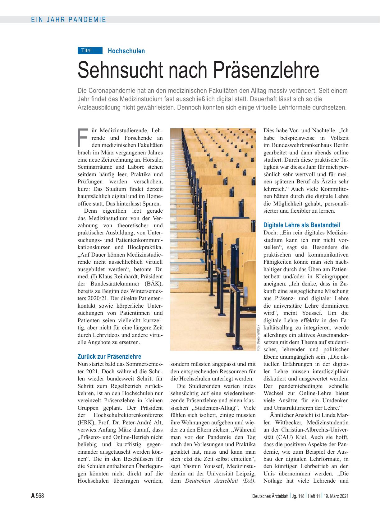 Vorschauseite 1: Hochschulen: Sehnsucht nach Präsenzlehre
